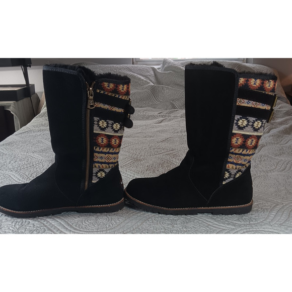 LAMO‎ Women's Melanie Fashion Boots Suede Black Western Tribal 10 - Picture 4 of 7